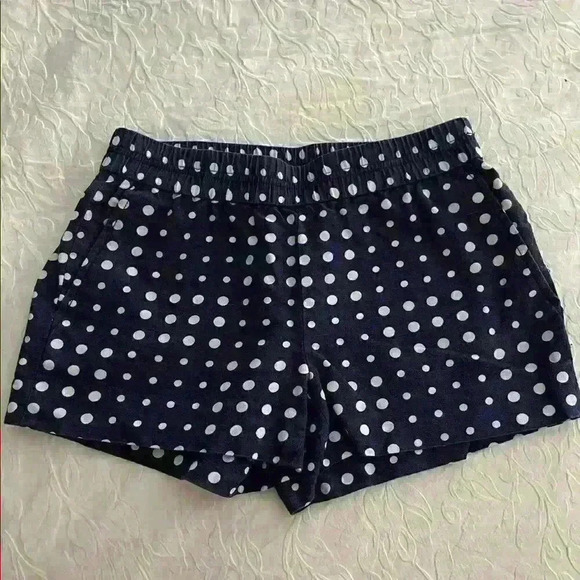 J. crew elastic blue polka dot shorts - Picture 2 of 4